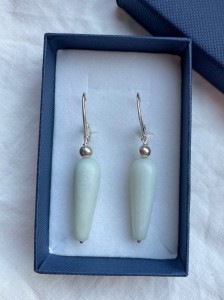 Kolczyki podłużny amazonit