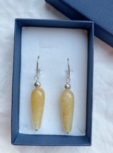 Kolczyki podłużny cytryn