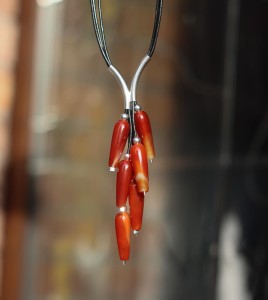 Naszyjnik Grono karneol 