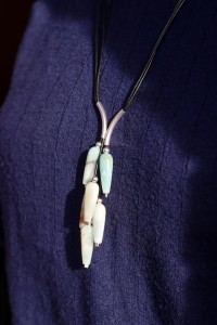 Naszyjnik Grono amazonit podłużny  