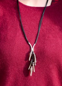 Grono kwarc dymny  podłużny 