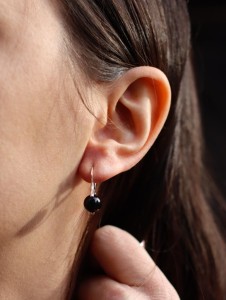 Kolczyki Carmen czarny turmalin 