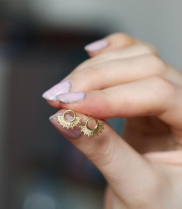 Kolczyki Zachód  Słońca srebro klasyczne lub złocone 