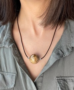 Naszyjnik jaspis Krajobrazowy kula