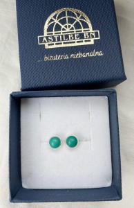 Kolczyki wkrętki turkus 6 mm  