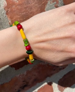 Bransoletka Koral kolorowy  i jaspis 