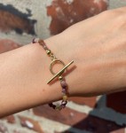 Bransoletka  turmalin fasetowany, kolorowy