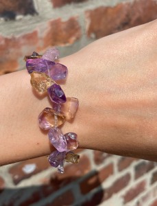 Bransoletka  ametryn surowy 