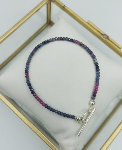 Bransoleta z szafirów i rubinów