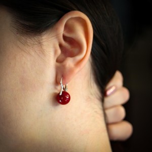 Kolczyki Carmen koral czerwony większe