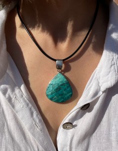 Wisior Chryzokola łezka