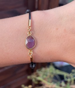 Bransoletka ametyst  fasetowany 