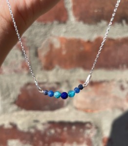 Naszyjnik Frida kyanit apatyt lapis lazuli szafir