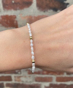 Bransoleta klasyczna białe perły