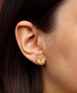 Kolczyki wkrętki serca   