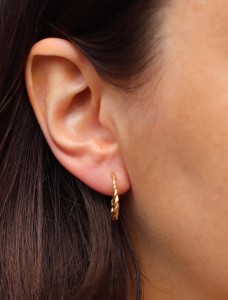 Kolczyki wkrętki plecione kółeczka