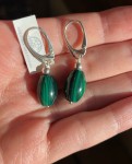 Kolczyki malachit