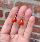 Kolczyki  Carmen koral pomarańczowy kulki 