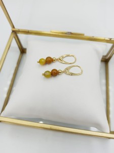 Kolczyki Orizaba żółty agat