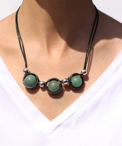 Naszyjnik Dalia jadeit zielony