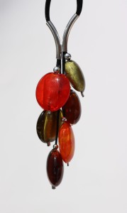 Naszyjnik Grono kolorowe szkło weneckie  pastylki