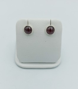 Kolczyki wkrętki granat 6 mm  