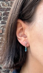 Kolczyki apatyt fasetowany kulki