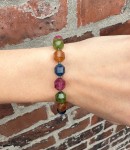 Bransoletka Candy kolorowe jadeity  i drobne piryty