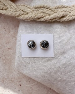 Kolczyki wkrętki szungit