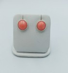 Kolczyki wkrętki koral różowy 8 mm   