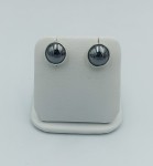 Kolczyki wkrętki hematyt 8 mm   