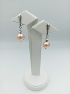 Klipsy różowa perła majorka