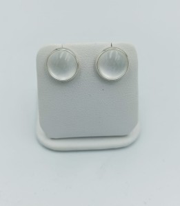 Kolczyki wkrętki kryształ górski 10mm  