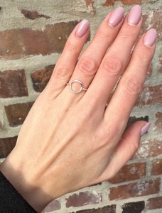 Pierścionek srebrny okrągły 