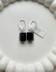 Kolczyki czarny turmalin
