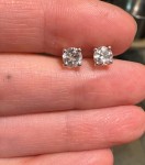 Kolczyki wkrętki kryształ górski fasetowany