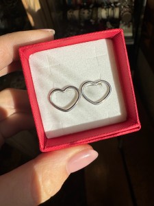 Kolczyki wkrętki serca    