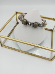 Bransoleta pleciona krzemień pasiasty