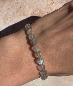 Bransoletka klasyczna  Labradorytowe Serduszka 