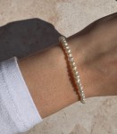 Bransoleta klasyczna białe perły 