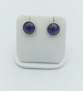 Kolczyki wkrętki ametyst 8 mm