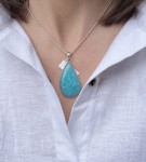 Wisior błękitny hemimorfit