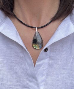 Wisior Labradoryt  łezka 