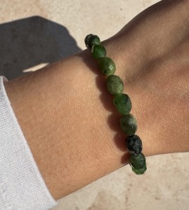 Bransoletka nefryt fasetowany 