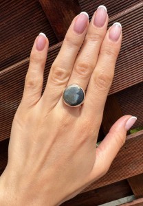 Pierścionek piryt okrągły 