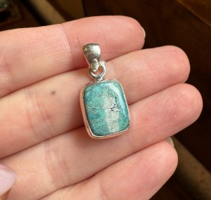 Wisior turkus prostokąt 