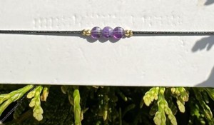 Bransoletka ametyst  fasetowany 