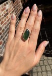 Pierścionek zielony nefryt 