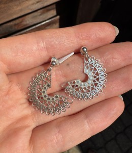 Kolczyki Wachlarze srebro klasyczne albo zlocone