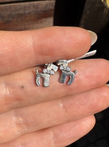 Kolczyki wkrętki psy